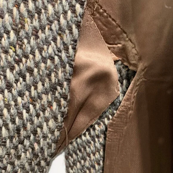 VINTAGE HARRY ROSEN DOUBLE BREAST TWEED TRENCH COATS SIZE M - Picture 15 of 16